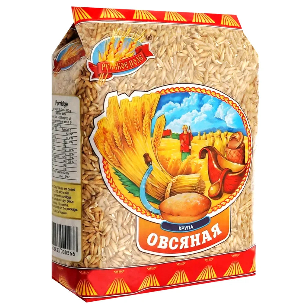 Whole Oatmeal Grain, Russkoe Pole, 800g/ 1.76lb