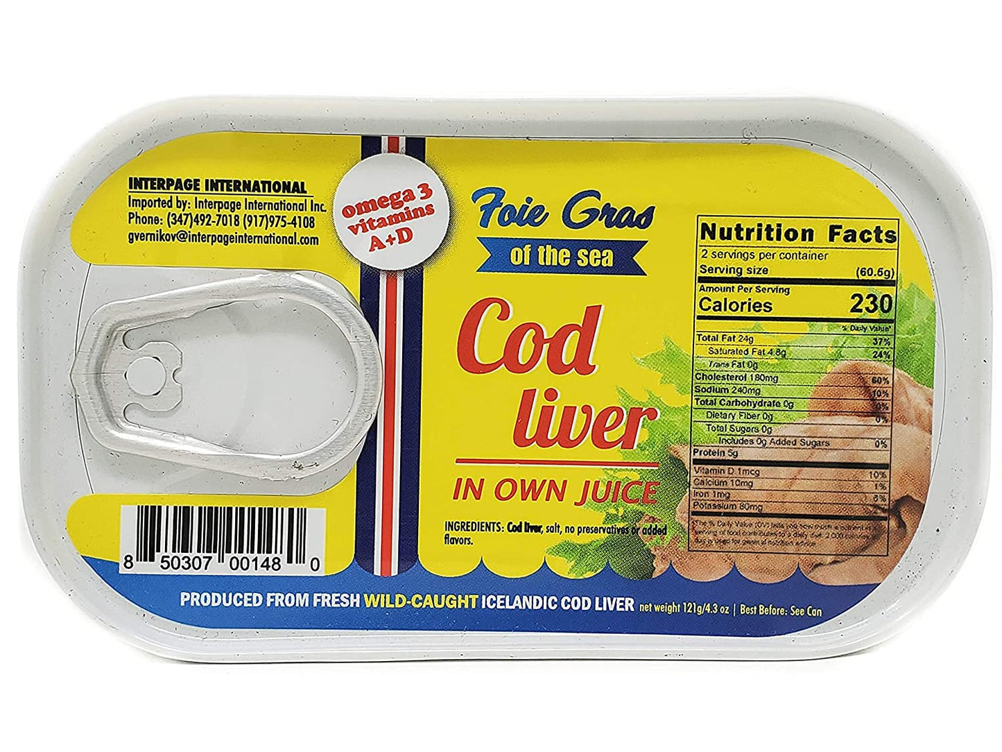 Foie Gras Cod Liver 121g
