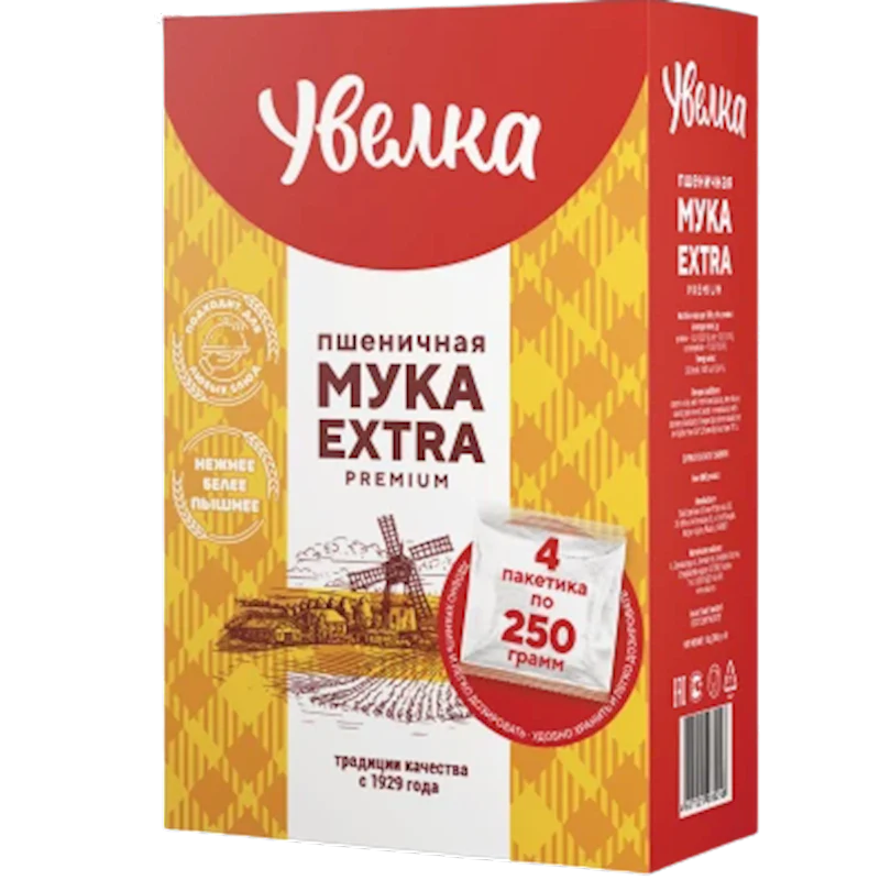 "UVELKA" Wheat Flour 4*250g